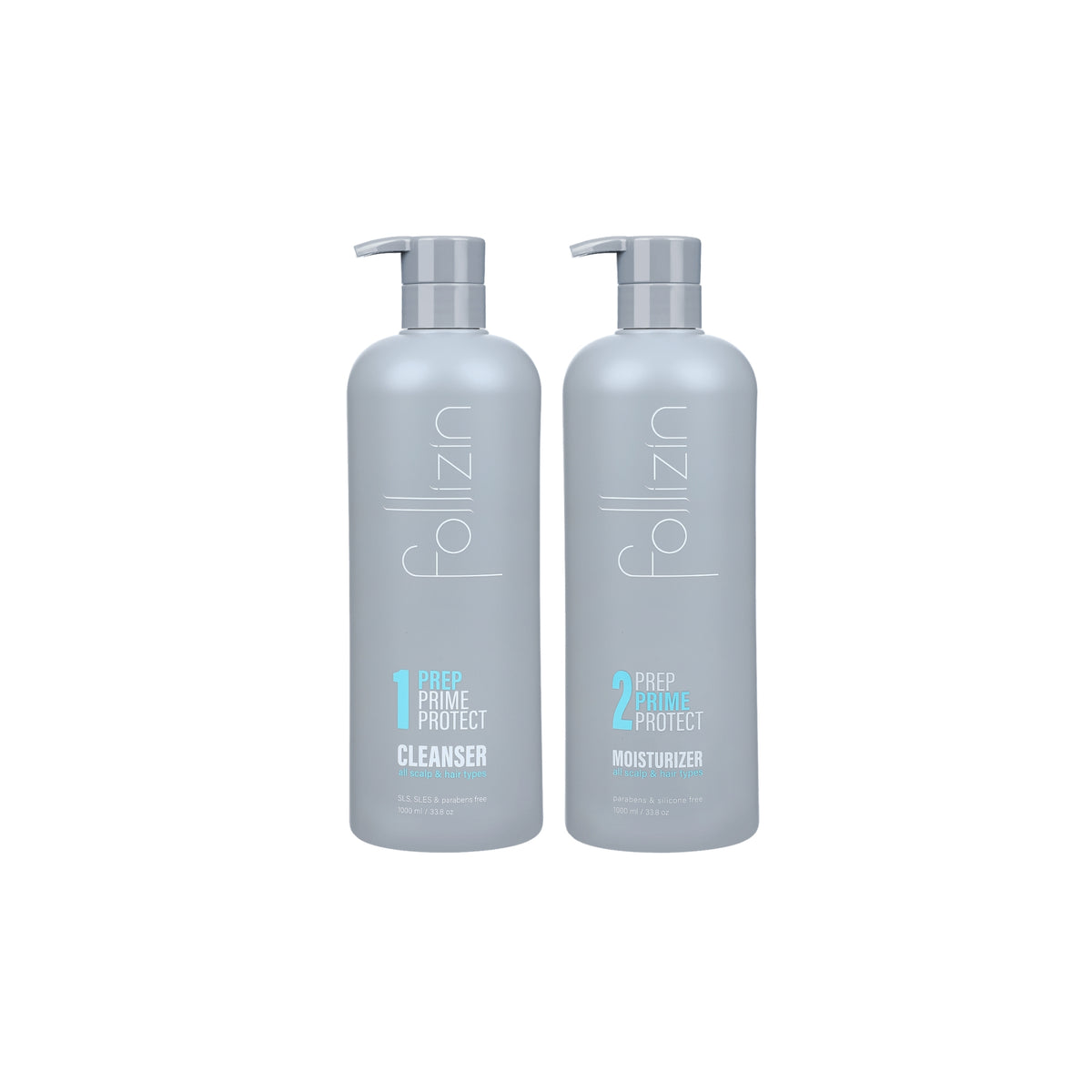 Follizin Cleanser + Moisturizer Bundle - 1000ml