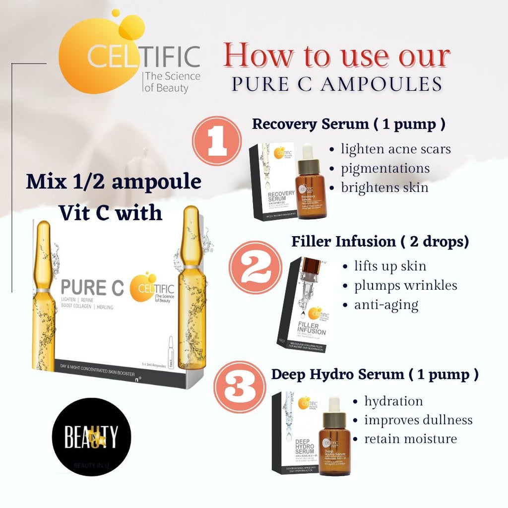 Celtific Pure C 20% - 5 x 2ml ampoules (Skincare Vitamin C)